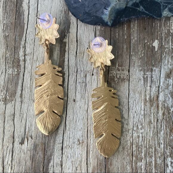 Free People Straight as An Arrow Earrings in Blue - Picture 5 of 5